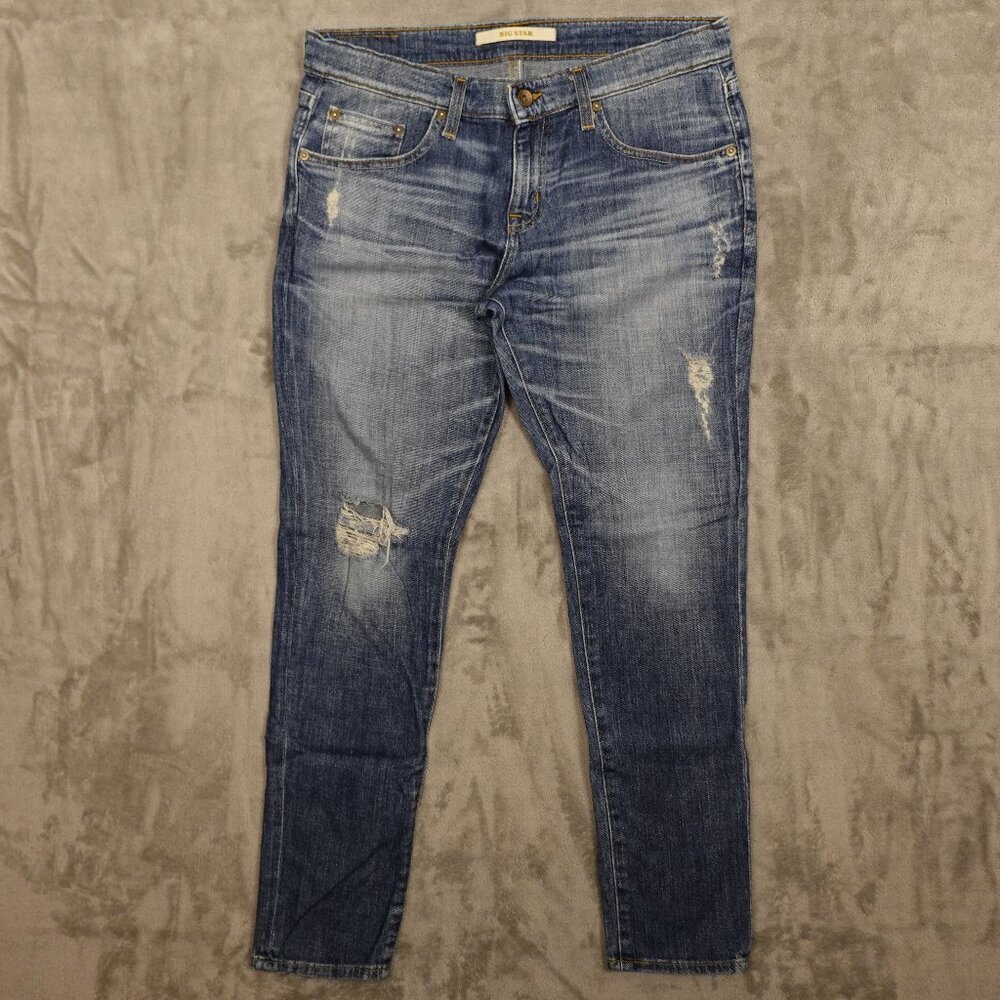Big Star jeans‎ mid rise skinny women's 27 blue distressed denim